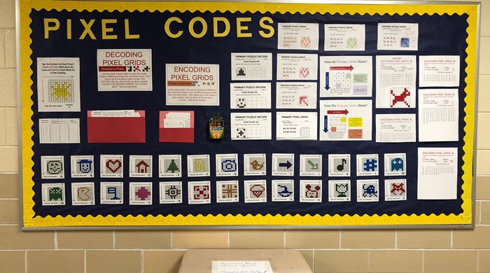 Pixel Codes Interactive Bulletin Board